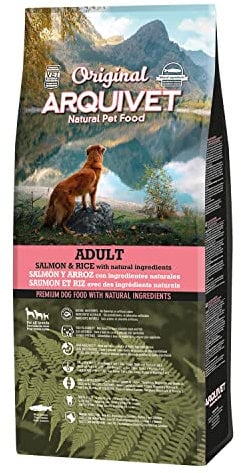 Arquivet Original Adult Hundefutter für ausgewachsene Hunde, Lachs und Reis, Braun, 12 kg (1 Stück)