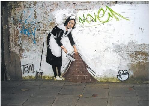 Banksy - Zimmermädchen - 1000 Teile Puzzle: Banksy - Zimmermädchen - 1000 Teile Puzzle, Größe 68 x 48 cm
