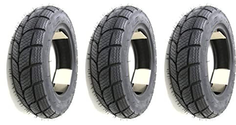 Winterreifen-Set 3x 3.50-10 56L M+S – Reifen passend für Vespa PX 125 150 200, Ape & mehr