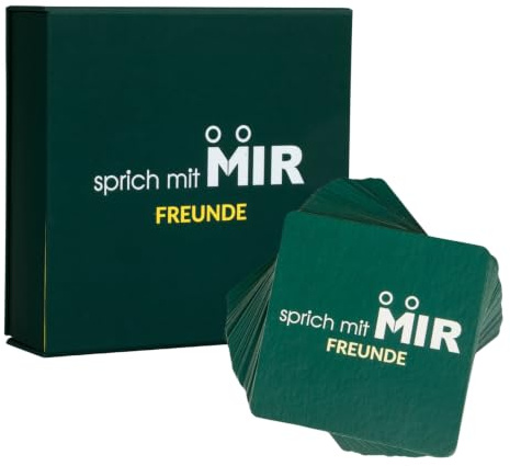 Spricht mit Mir - Gesprächskarten Freunde - 90 Karten Fragespiel Erwachsene | Deep Talk Karten & Tiefgründiges Kennenlernspiel & Eisbrecher für Spieleabend - Kompaktes Kartenspiel - Partyspiele