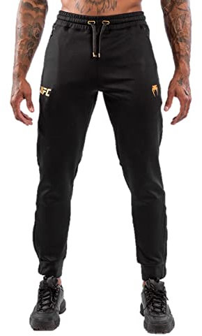 Venum Herren UFC Authentic Fight Night Walkout-Hose Sweatpants, schwarz/Gold, XX-Large