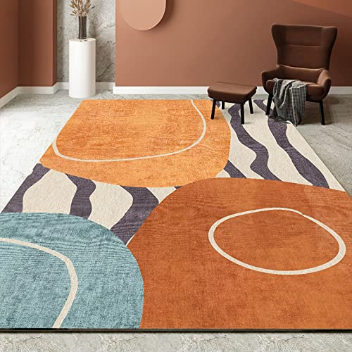 Teppich jugendzimmer Teppich Jungen Kinder teppiche mädch Wohnzimmerteppich blau orange grau modernes Gekritzel geometrisches Muster teppiche modern Designer für Wohnzimmer 80x160cm