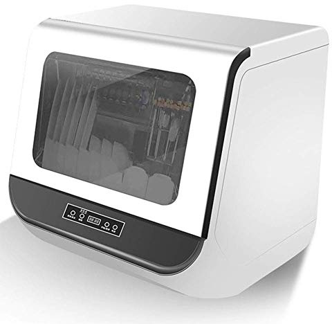 Table Top Dishwasher Free Standing Compact High Pressure Wave Dishwasher Cleaner with Stainless Steel Interior LED Display, Low Noise Level High Tempeature Disinfection, 450 * 400 * 450Mm practical