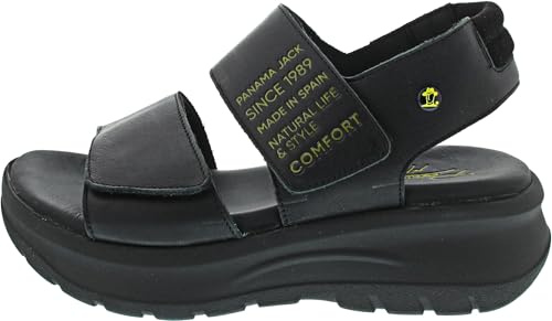 Panama Jack Women's Sandals, Noah B1, Negro/Black, 41 EU