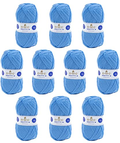 DMC - Lot de 10 pelotes - Fil à tricoter Knitty 4 | Pelotes de 50 g - 140 m