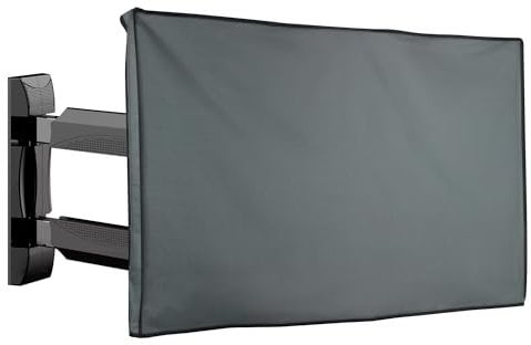 kwmobile Fundas para TV Exterior de 49-50 TV - Funda TV Exterior para Aire Libre - Cubierta Impermeable Televisión - Gris