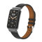 nuosiweilang Armband Kompatibel mit Xiaomi Smart Band 7 Pro Armband Ersatzband Lederarmband Uhrenarmband Zubehör für Mi Band 7pro Smartwatch Männer und Frauen Schwarz