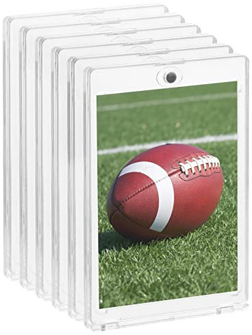 QWORK 6 Stück 35pt Magnetisch Photocard Holder Toploaders Karten Hüllen Sammelkarten Hüllen für PTCG YGO Magic Karten (Standardgröße)