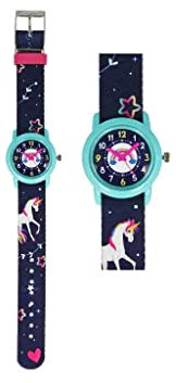 bb Klostermann Kinderuhr Einhorn dunkelblau 21550 - Armbanduhr Motivuhr Quarz-Uhrwerk