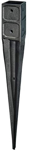 HaGa® Manicotto per pali in legno 7 x 7 cm – 10 pezzi. Supporto per pali – Manicotto a terra – Supporto per pali