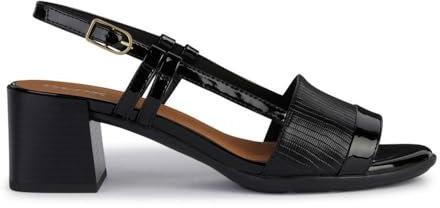 Geox Femme D New Marykarmen A Sandales à Talons, Noir, 38 EU