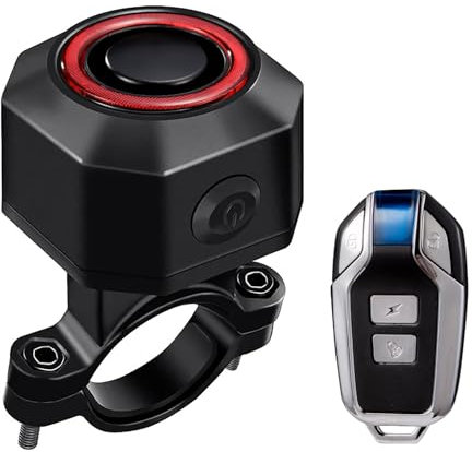Alarme De Velo Antivol, Alarme de vélo à détection de Vibrations avec télécommande, Alarme Moto sans Fil avec capteur de Mouvement antivol sans Fil 110 DB pour vélo Electrique,Moto,Scooter