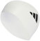 adidas Unisex 3-Stripes Swim Cap, White/Black, One Size