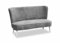 Ares Meble Retro Sofa 2 Sitzer 130x70 cm - Relaxsofa - Vintage Kleine Sofa - Sofa Zweisitzer - Sofabed - Mini Couch - 2er Sofa - Wohnzimmer Couch - Beine Weiß - Grau