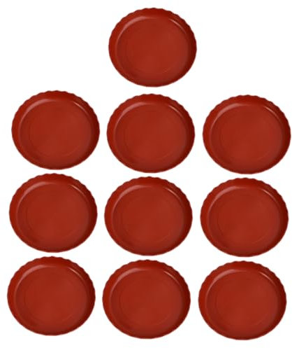 OFFSCH 10 Piezas Platos para Macetas De Jardín Bandejas De Ceramica Platillos De Olla De Barro Bandeja para Servir Redonda Platillos Maceta Bandeja De Cerámica Base De Maceta Flores Ronda