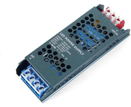 KSIBNW LED-Treiber, 220 V auf 24 V, 150 W, 6,25 A, ultradünn, Netzteil AC 220 V auf DC 24 V, 6,25 A, 150 W, LED-Treiber mit niedriger Spannung, Konstantspannung, Adapter für LED-Streifen
