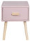Rebecca Mobili Table de Chevet pour Enfants, Mobilier pour Chambre d'enfant, Rose Marron, Pin MDF, avec 1 Tiroir avec Guides, Gain de Place - Dimensions HxLxP: 44 x 35 x 35 cm - Art. RE6977