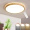 WayLuoung Holz LED Deckenleuchte | Ø50cm 3000-6000K 36W | Runden Oberseite, 360° Leuchtende Natürliche Holzlampe, Schlafzimmer Wohnzimmer Kinderzimmer Küche Esszimmer (Dimmbar Mit Fernbedienung)