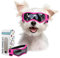 BillionChains Hundebrille mit verstellbarem Riemen, Hundesonnenbrille, UV-Schutz, Winddicht, Hundebrille für kleine Hunde, Pink