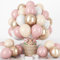 Luftballons Rosa Beige, 60 Stück Retro Dusty Rosa Aprikose Metallic Champagner Gold Weiß Geburtstag Party Deko Ballon, 12'' Hell Pink Cream Boho Latex Ballon für Bridal Babyparty Hochzeit Dekorations