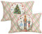 2 Stück Weihnachtskissenbezug Rechteck, Weihnachtskissen Bezug Jute, Kissenbezug Weihnachten Deko Innen, Weihnachtsdeko Amerikanisch Winter Kissen Nostalgie Sofa Bett Auto Schlafzimmer (B, 30x50cm)