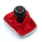 MKptopia 23mm Schaltknauf Gaitor Boot Schaltknauf kompatibel mit V-W Golf 4 IV MK4 GTI R32 Bo-ra Je-tta - 6 Gang Rundkopf rot und schwarz