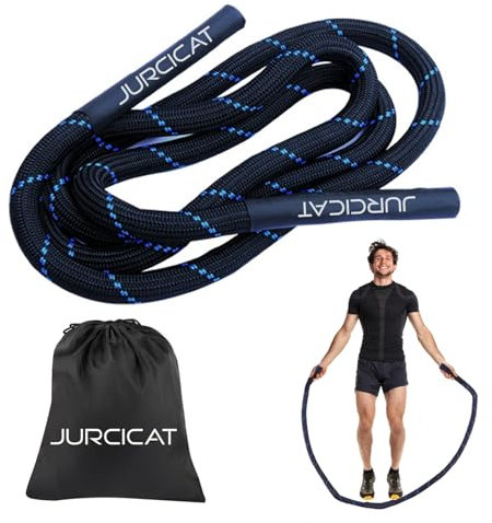 JurciCat Corda per saltare pesante1.3KG Corda da saltare per uomini e donne Battle rope per adulti Migliora la forza e la costruzione muscolare corda da saltare