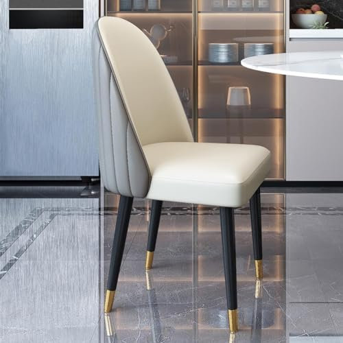 Esszimmerstuhl im nordischen Stil in Kontrastfarbe, 4er-Set, weich gepolsterte Sitzfläche und Rückenlehne, Lounge-Eckstuhl mit Beinen aus massiver Eiche, Esszimmer-/Küchenstuhl, Wohnzimmer-/