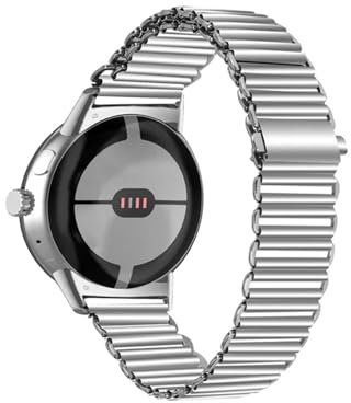 EMAIGlPO Cinturino sportivo in acciaio inossidabile adatto for Google Pixel Watch 2 Cinturino in metallo adatto for cinturino sostitutivo for Google Pixel Watch(Silver,For Pixel Watch)