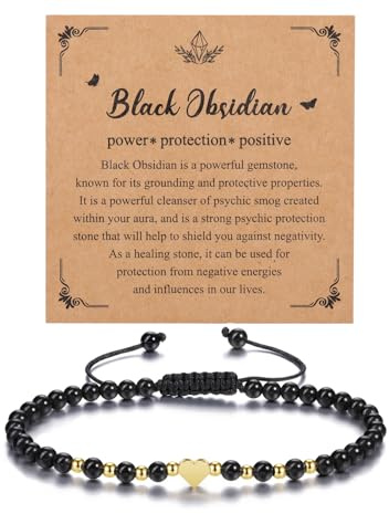 CrystalTears Crystal Bracelet for Women Ladies Birthday Gifts | 4mm Gemstone Beaded Bracelets with Gold Heart Charm, Natural Stone Bracelet Gifts for Mum Girlfriend Mothers Day Christmas