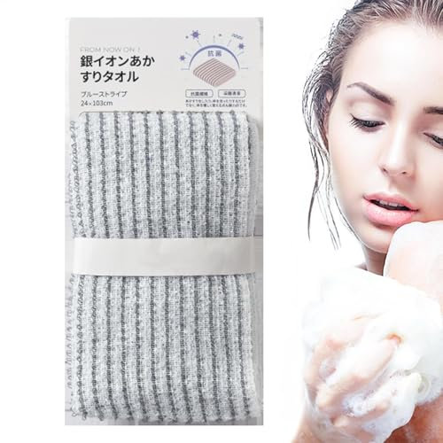 Yaztauho Waschlappen-Handtuch, Badewaschlappen,9,4 x 40,5 Zoll Rückenschrubber-Waschmaschine | Wiederverwendbares Duschtuch, Beauty-Waschlappen, Hautglätter für die Hautpflege