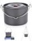 Stibzeup Camping Pot with Lid Hanging 4L Round Portable Lightweight Anti-rust Cookware Cooking Equipment