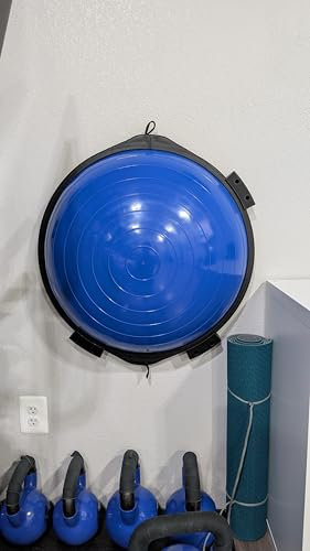 Balance Trainer Wall Mount Bracket – Fits BOSU and Similar Half Balance Balls – Space-Saving Gym Storage Rack