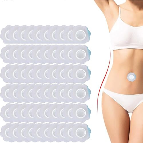60 Stück Castor Oil Patches, Bauchnabel Pflaster, Rizinusöl Bauchnabel, Rizinusöl Pflaster Bauchnabel, Rizinusöl Packung Wrap Für Den Bauchnabel, Kein Waschen(öl Nicht Im Lieferumfang Enthalten)