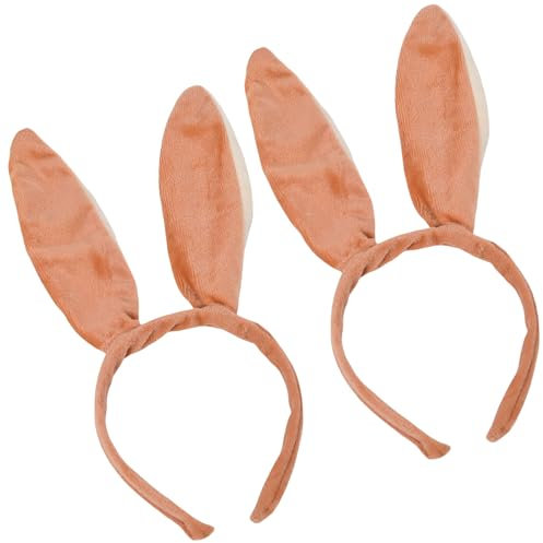 MUNSKT Oreilles de lapin de Pâques, adorables oreilles d'animaux artificielles, 2 pièces, serre-tête oreilles de lapin, accessoires pour fête, Halloween, carnaval