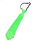 Cravatta con clip in poliestere con paillettes verde lime da uomo, 38 x 8 cm