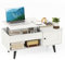 COSTWAY Lift Up Top Coffee Table, Wooden Lifting Cocktail Center Table with Hidden Storage Compartment, Door Cabinet and Open Shelf, Rectangle Accent Sofa Side Tea Table for Living Room (White)