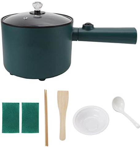 Olla caliente eléctrica, cocina de 1,8 litros para alimentos antiadherente de grado 2 a temperatura mini olla Ramen para caliente rápida 1 8 l modo 6 funciones largas asa Casa Europea 220 V olla