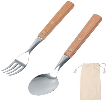 Besteck-Set, Gabel und Löffel aus Edelstahl, robuste Küchenutensilien zum Servieren von Gästen zu Hause, in der Wohnung, im Schlafsaal und beim Camping