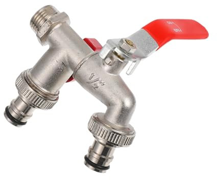 TOYANDONA Grifo De Doble Válvula Para Jardín Exterior Grifo De Repuesto Función De Doble Salida Para Lavadora y Hogar