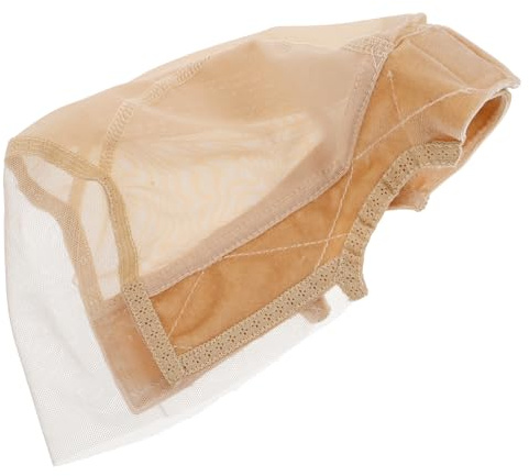 VILLFUL Elastische Spitzen Perückenkappe aus luxuriösem Samt und Spitze atmungsaktiv angenehm für Damen sicherer Sitz für lockige Echthaar Frontlace Perücken hautfreundlich beige