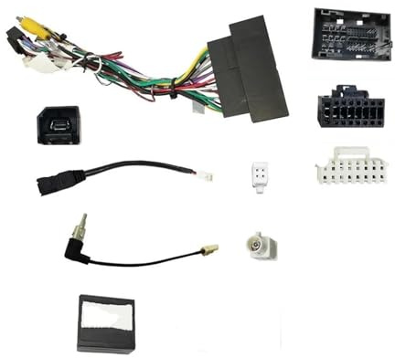 Radioblende Radioblende Stereo-Blende Kabelbaum Stromkabeladapter Canbus-Decoder Für Jeep Für Compass 2 MP 2017–2020(Kabel Canbus)