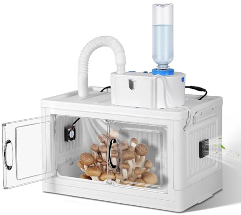 MUALROUS Kit per la coltivazione di funghi, scatola per la coltivazione di funghi, con indicatore di umidità, kit intelligente per funghi