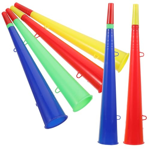 WRITWAA 6 Stück Sportspiel Trompete Aus Kunststoff 14.17 Zoll Handheld Horn Für Stadion Konzert Party Und Festival Lautes Fanartikel Zum Jubeln Bei Sportveranstaltungen