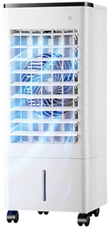 Condizionatore Portatile Senza Tubo 9L Climatizzatore Portatile con Timer da 15 Ore 3 modalità 40dB Oscillazione a 90° Doppio Serbatoio d'Acqua Raffrescatore d'Aria per Camera da Letto