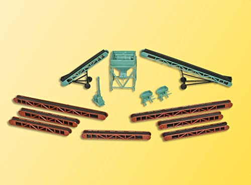 H0 Accessories set with conveyor belts and silo