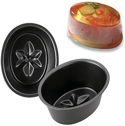 Ibili 824608 Moule à Aspic Moka, Acier, Noir, 8cm