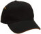 Beechfield B015CBLK-ORA Ultimate 5-Panel Sandwich Peak Mütze, schwarz, Einheitsgröße