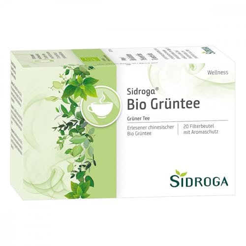Sidroga Bio Grüntee: Feinster chinesischer grüner Tee, 20 Filterbeutel mit je 1,5 g
