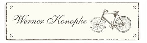 Door Sign/Name Plate for Bicycle with people Personalised Cycling Bike Bikers